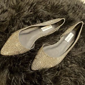 Steve Madden Silver Sparkle Flats size 8